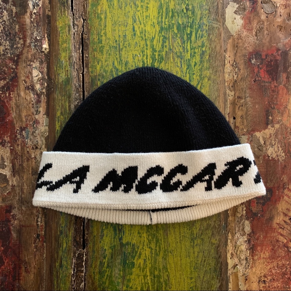 Stella McCartney Black Knit Logo Hat
